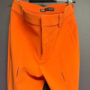 Zara peek-a-boo leg High-Waist Pants